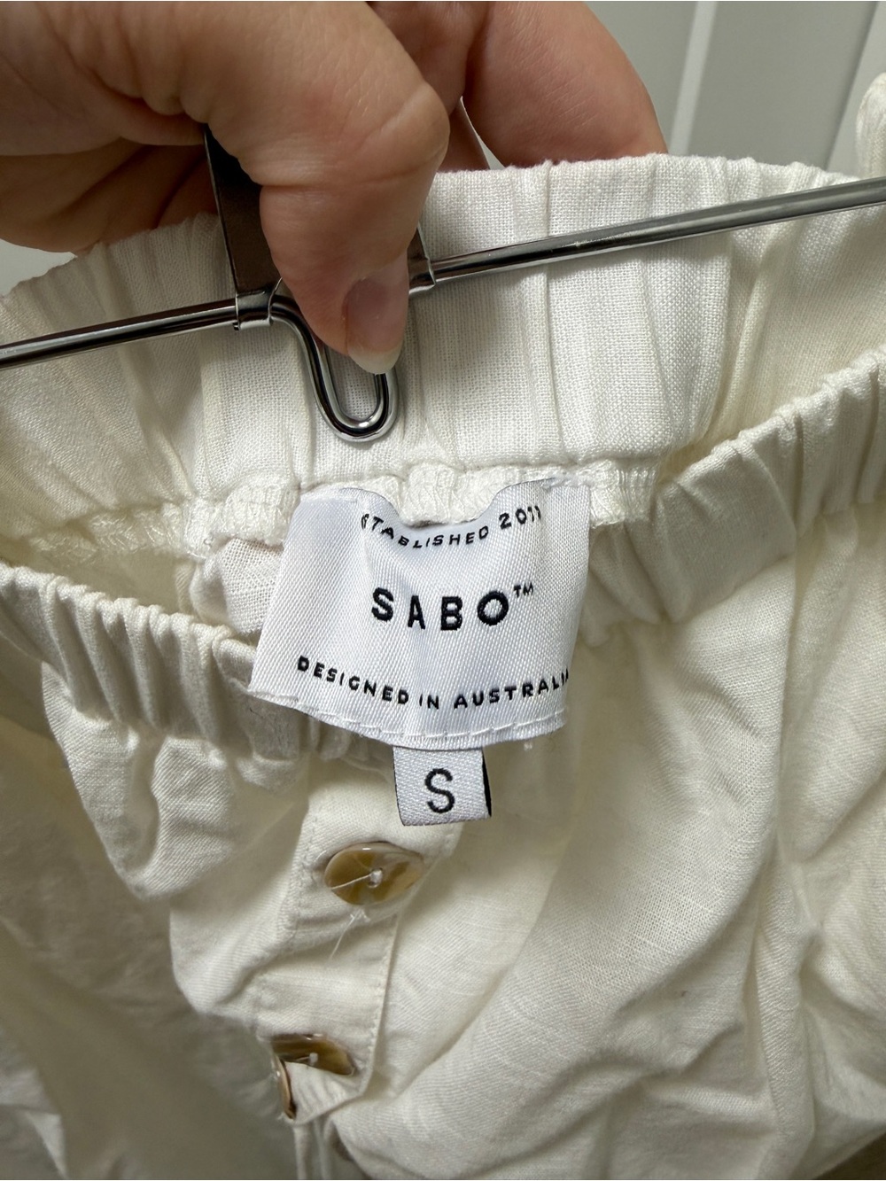 White Off-Shoulder Button-Front Mini Set - Picture 4 of 9